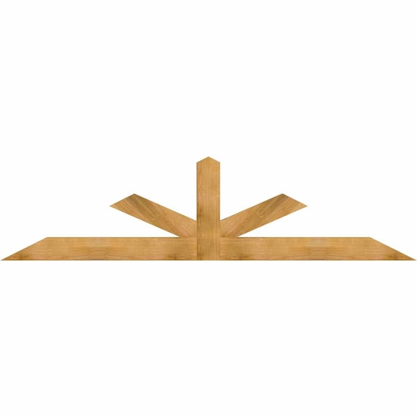 Ekena Millwork Saratoga Rough Sawn Timber Gable Bracket, Western Red Cedar, 108"W x 27"H x 4"D x 6"F, 6/12 Pitch GBW108X27X0406SAR00RWR - main